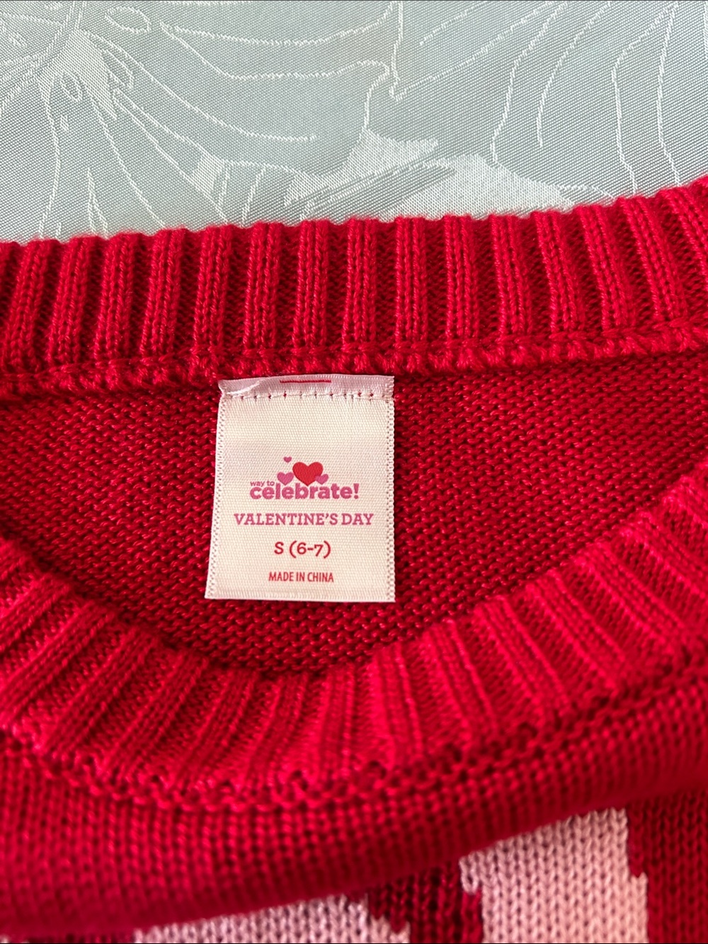 Kids Red 'LOVE' Heart Knit Sweater - Picture 2 of 5